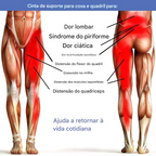 Suporte de Compressão para Coxa e Quadril (Ajustável)