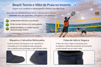 Meia de Neoprene Cano Alto para Beach Tennis e Vôlei de Praia